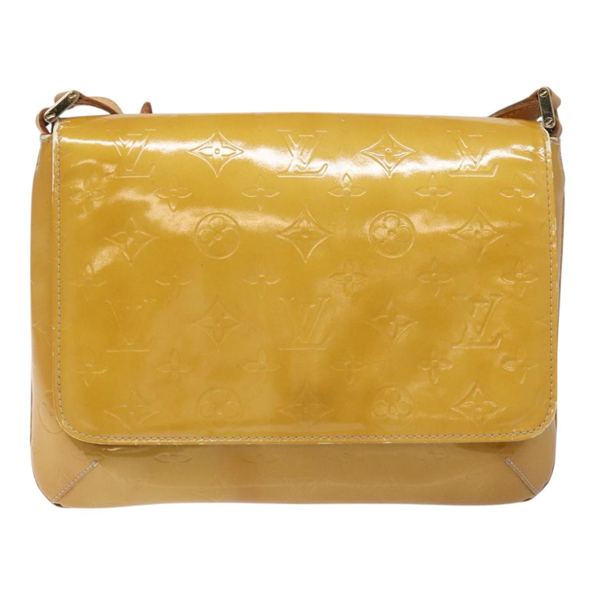 Louis Vuitton Thompson Street Beige Patent Leather Shoulder Bag (Pre-Owned)