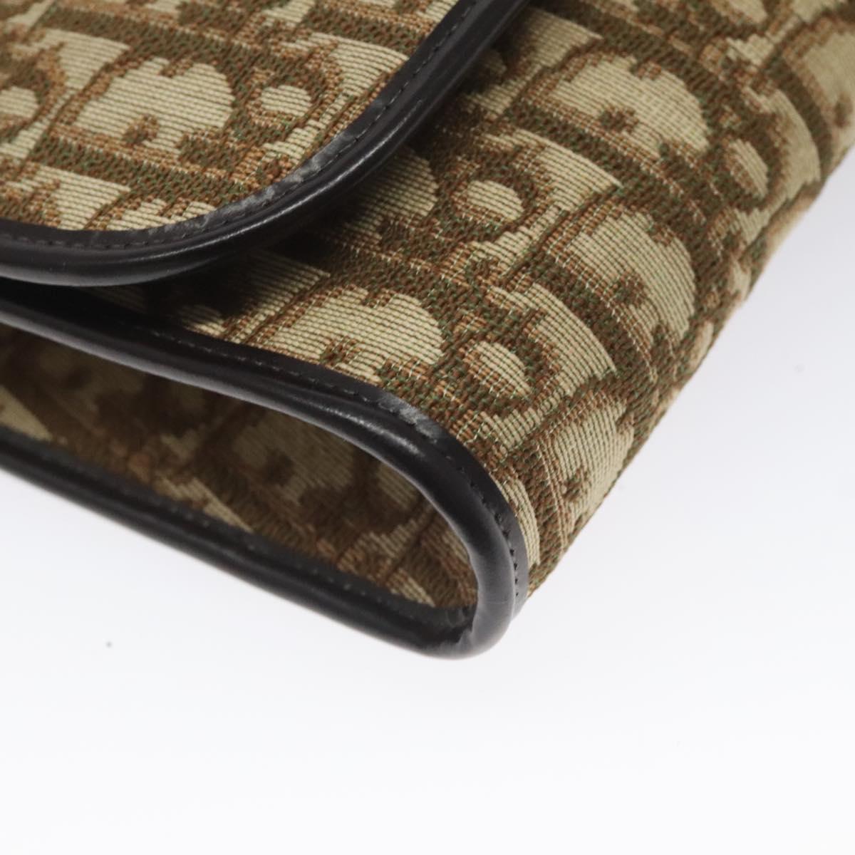 Dior Trotter Canvas Shoulder Bag Beige Canvas Shoulder Bag (Pre-Owned)