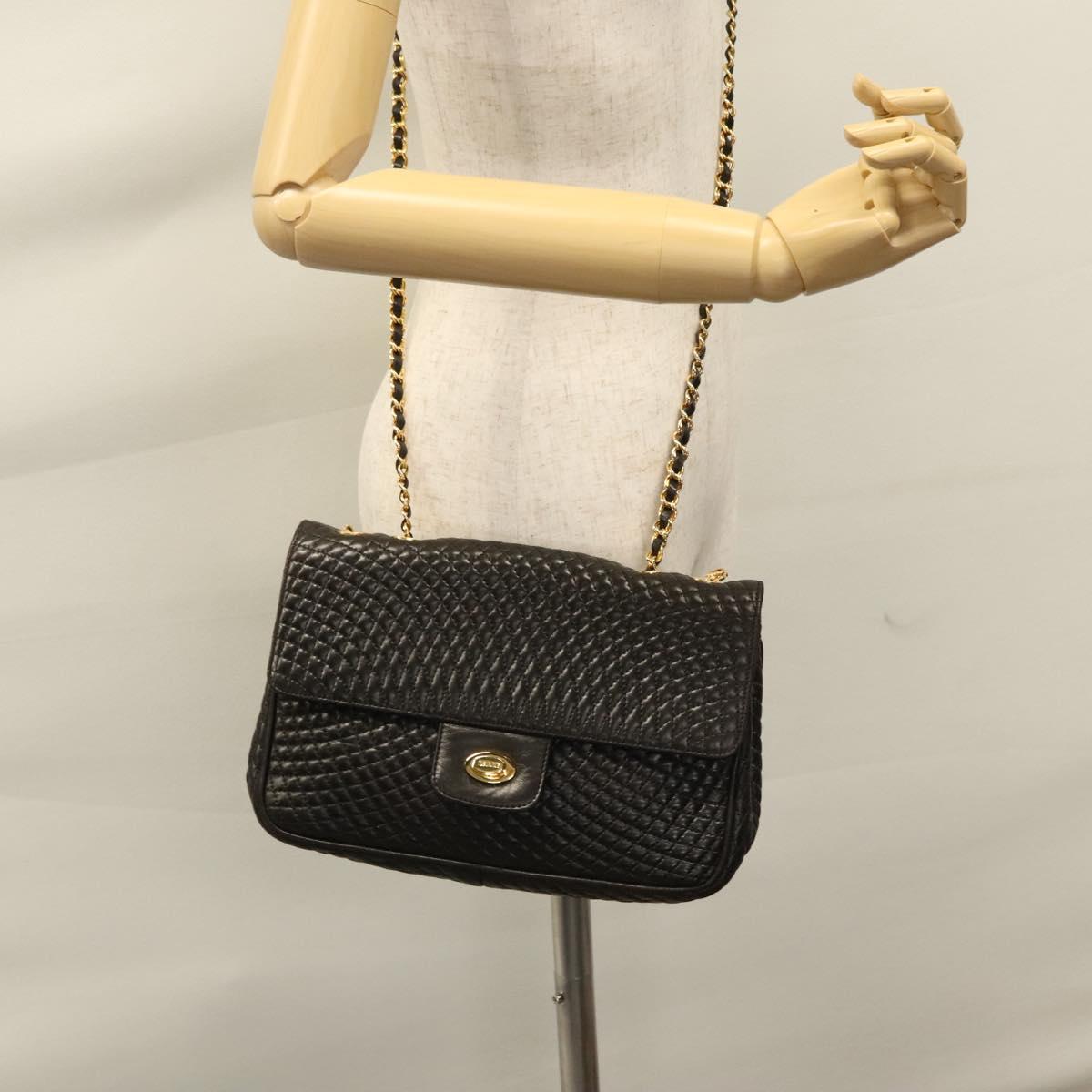 Bally Black Leather Shoulder Bag (Pre-Owned)