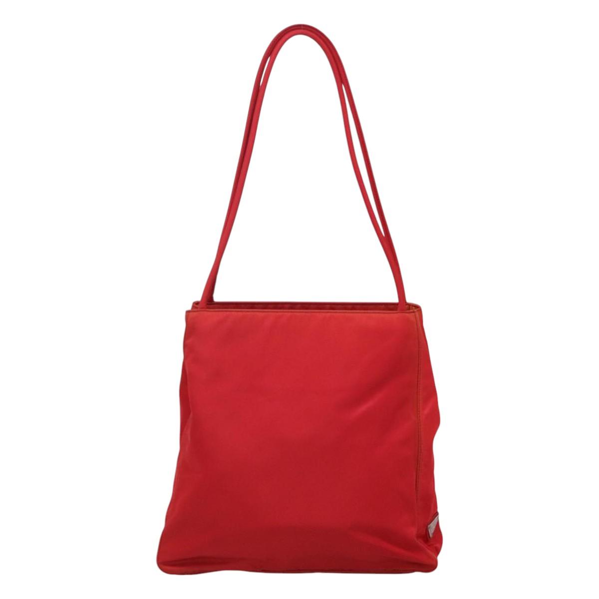 Prada Re-Nylon Red Synthetic Shoulder Bag (Pre-Owned)