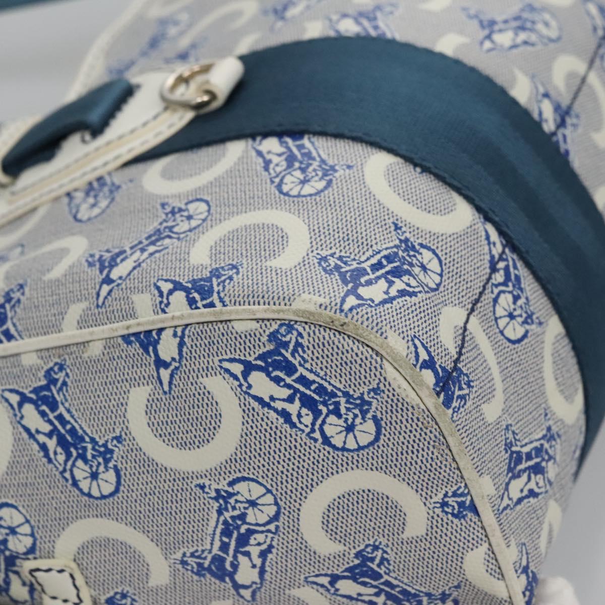 Céline Macadam Blue Canvas Handbag (Pre-Owned)
