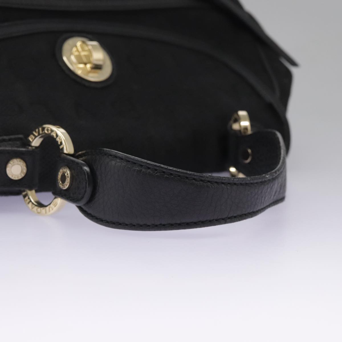 Bulgari Black Canvas Handbag (Pre-Owned)