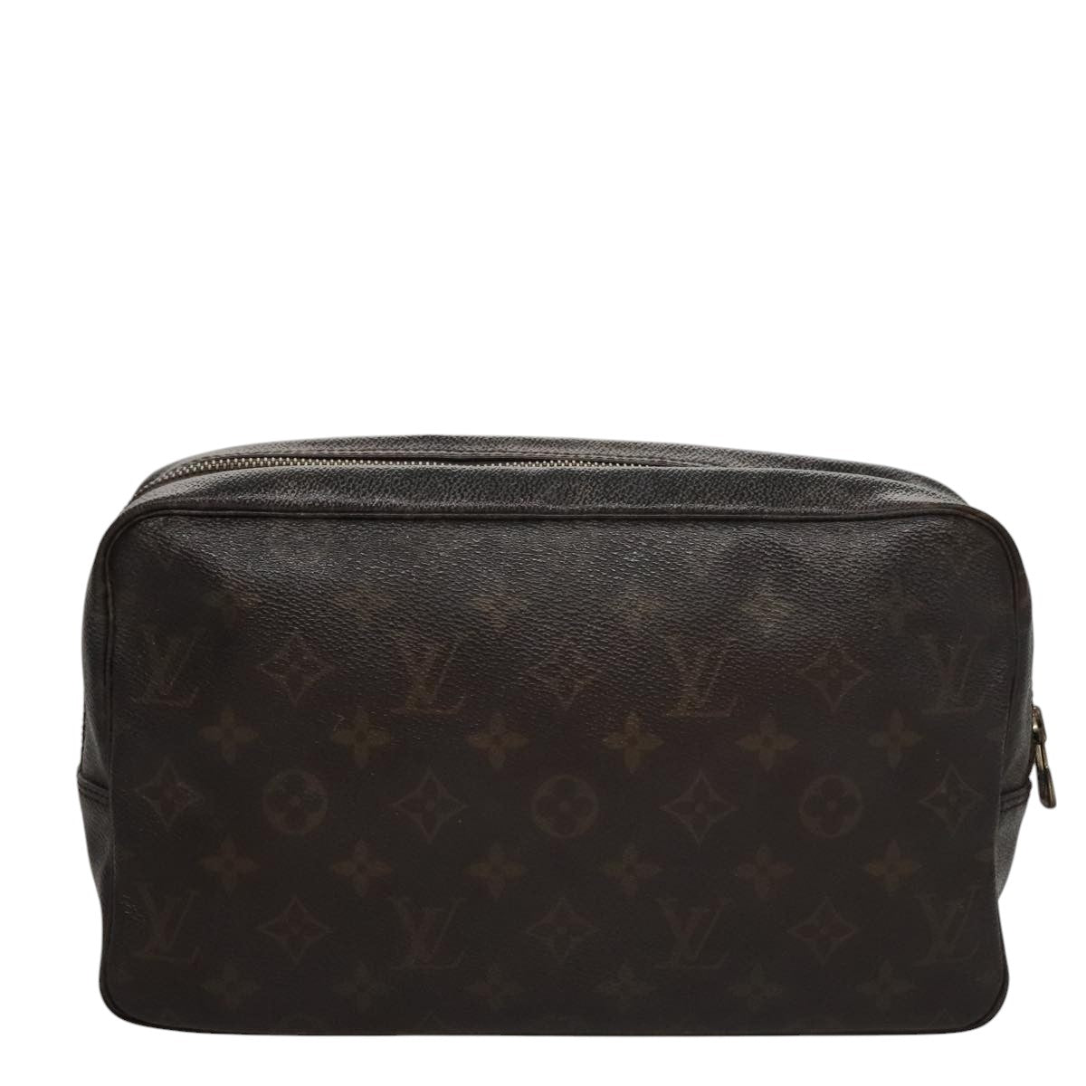 Louis Vuitton Trousse Toilette 28 Brown Canvas Clutch Bag (Pre-Owned)