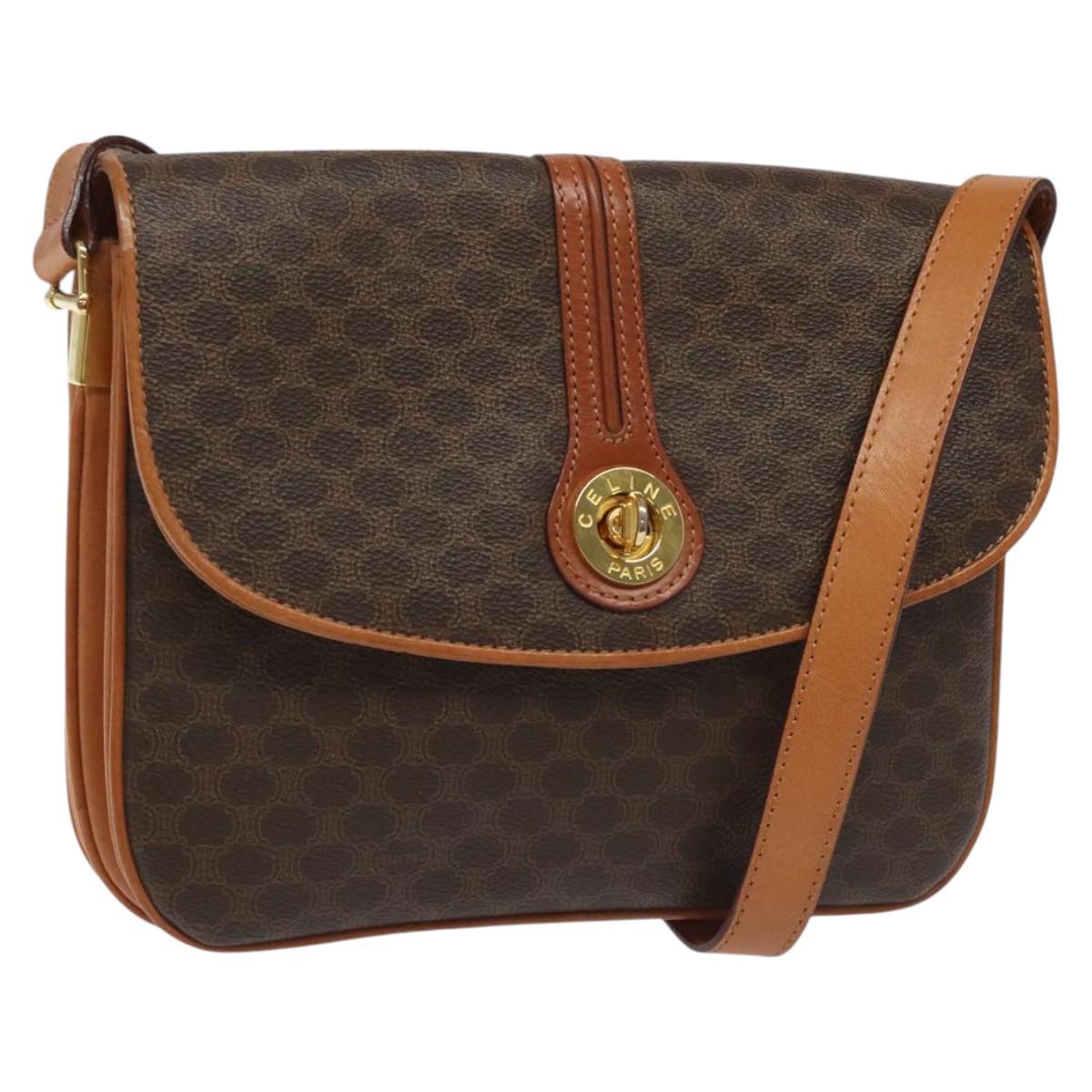 Céline Macadam Brown Canvas Shoulder Bag (Pre-Owned)