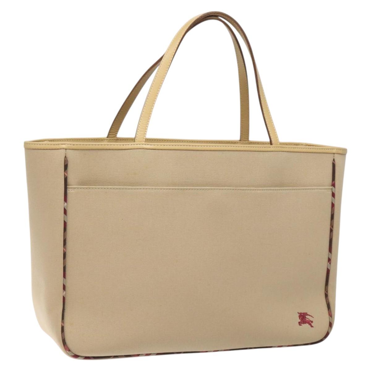 Burberry Blue Label Beige Canvas Tote Bag (Pre-Owned)