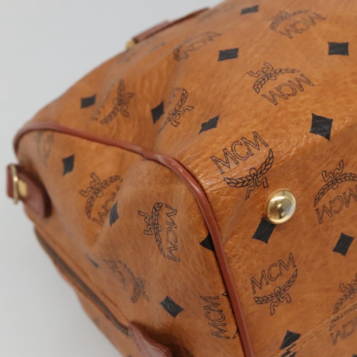 MCM Visetos Brown Canvas Travel Bag (Pre-Owned)