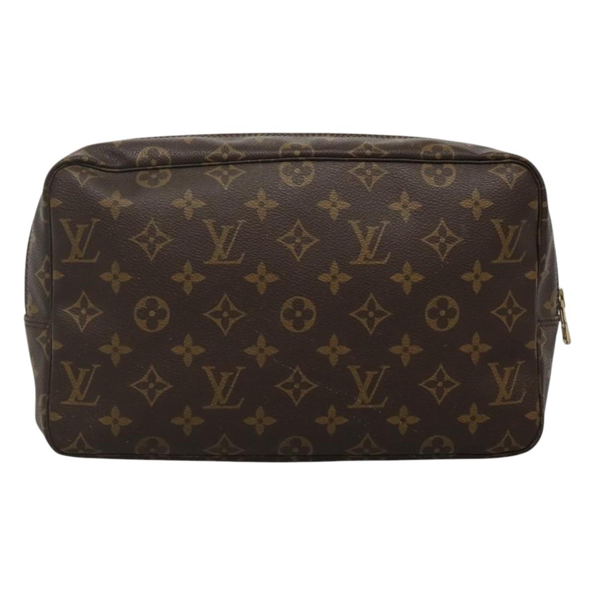 Louis Vuitton Trousse Toilette 28 Brown Canvas Clutch Bag (Pre-Owned)