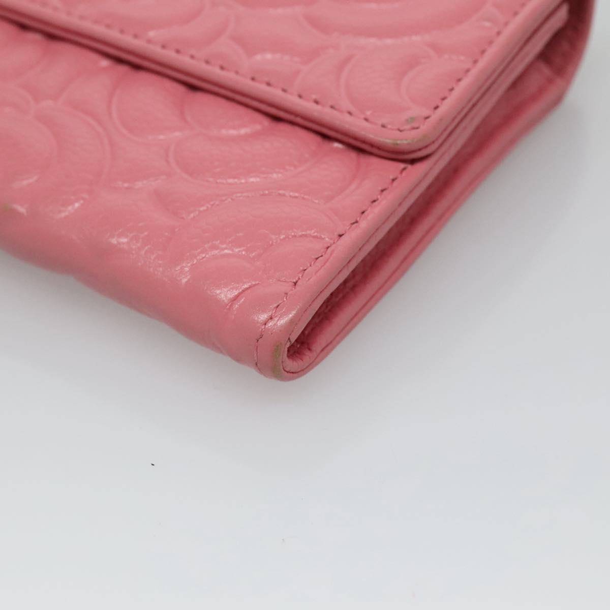 Chanel Camellia Pink Leather Wallet (Pre-Owned)