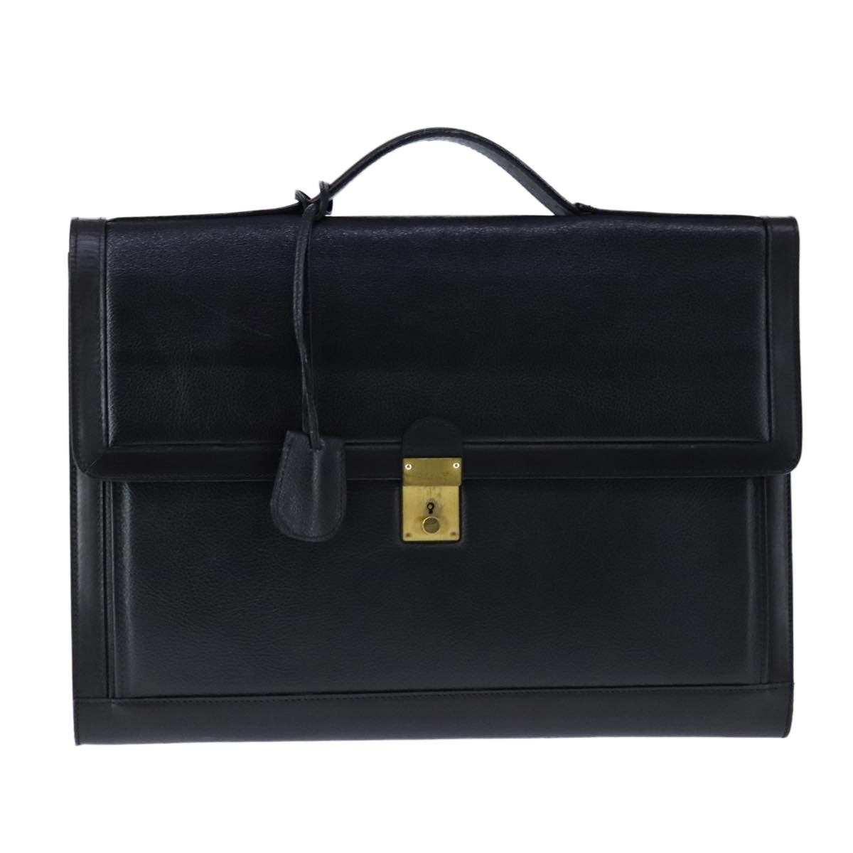 Bally Black Leather Briefcase Bag (Pre-Owned)