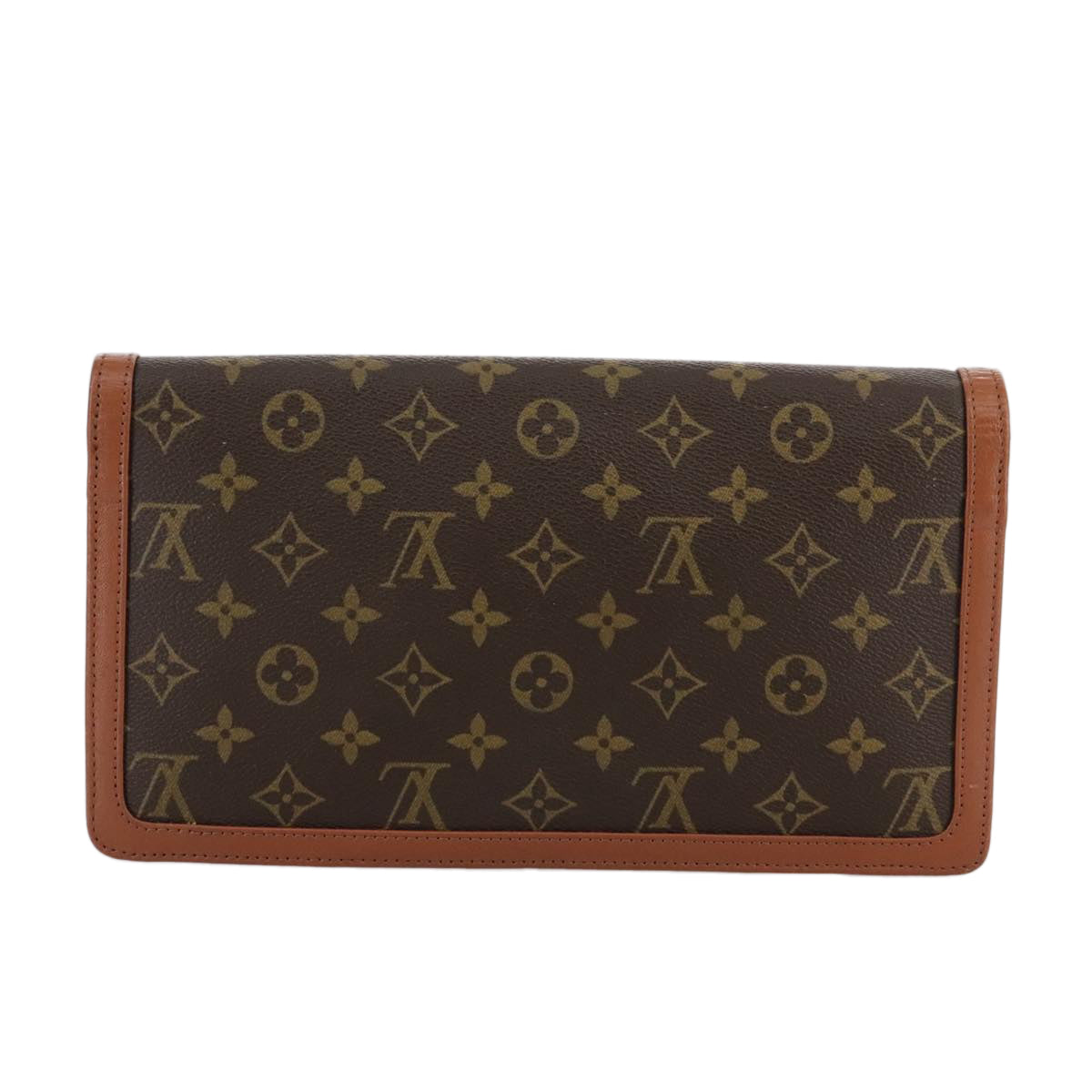 Louis Vuitton Pochette Dame Brown Canvas Clutch Bag (Pre-Owned)