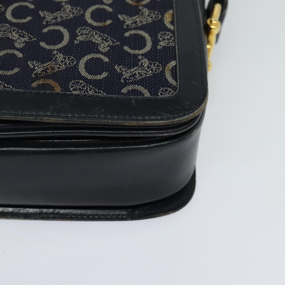 Céline Macadam Navy Canvas Shoulder Bag (Pre-Owned)