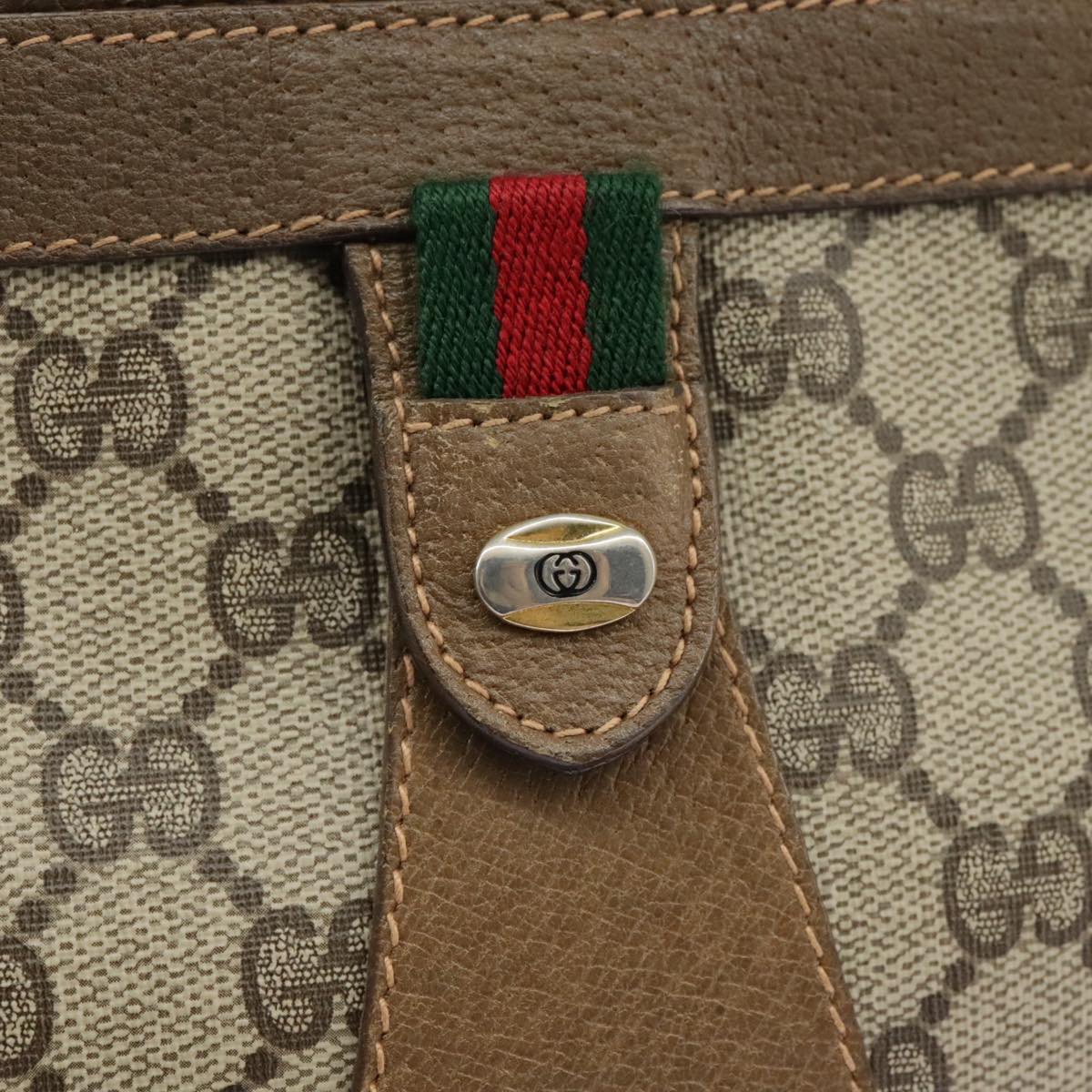 Gucci Ophidia Beige Canvas Clutch Bag (Pre-Owned)