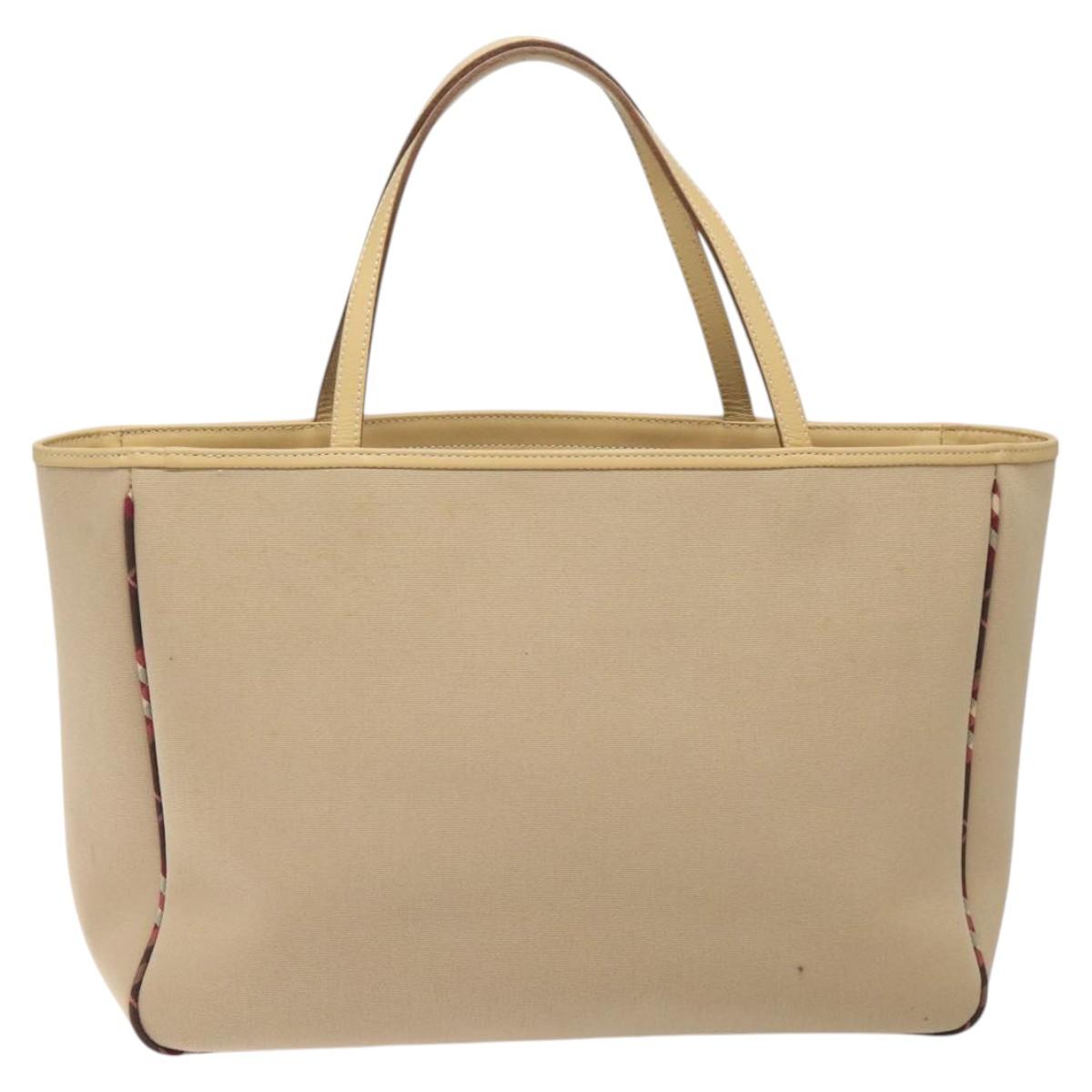 Burberry Blue Label Beige Canvas Tote Bag (Pre-Owned)