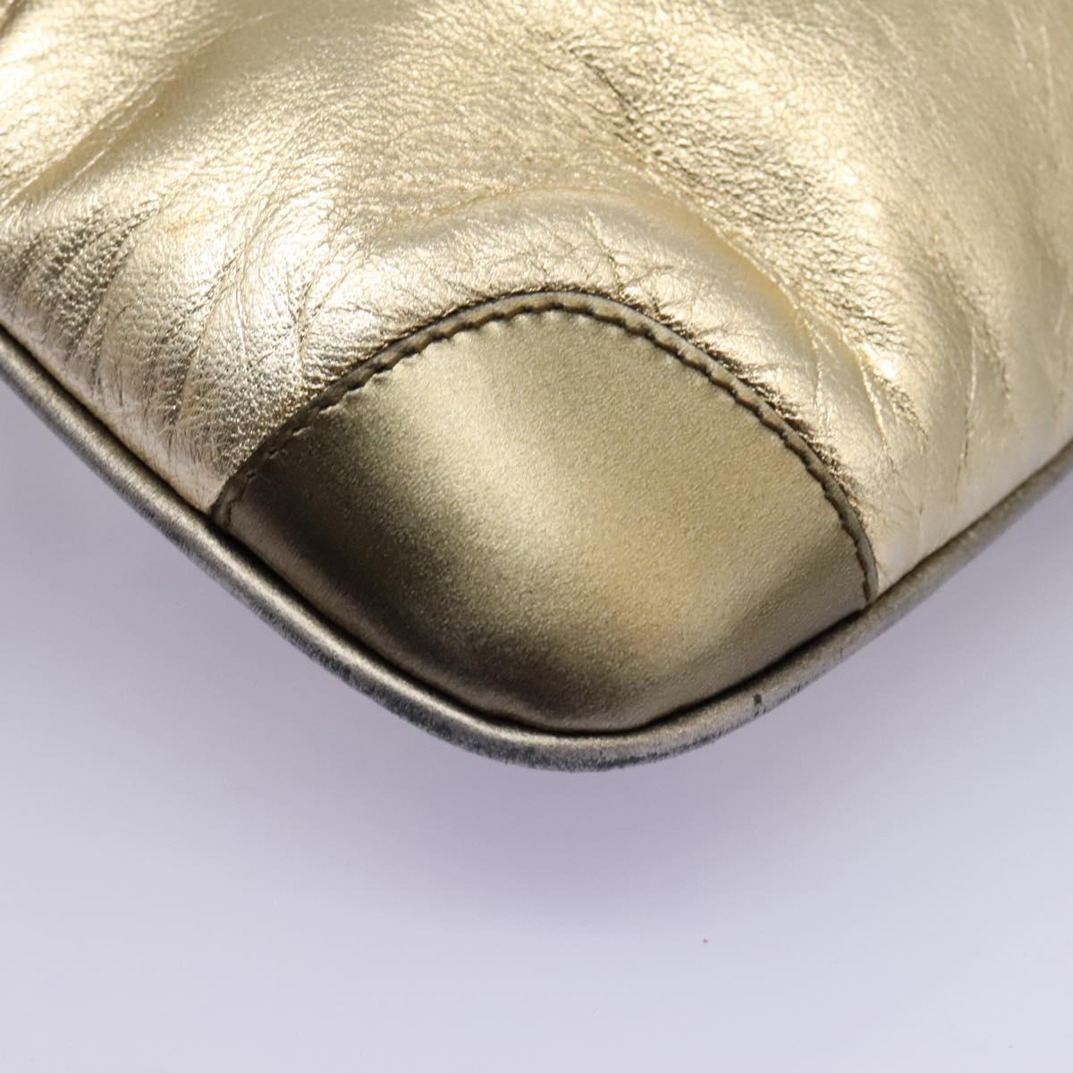 Gucci Jackie Vintage Gold Leather Shoulder Bag (Pre-Owned)