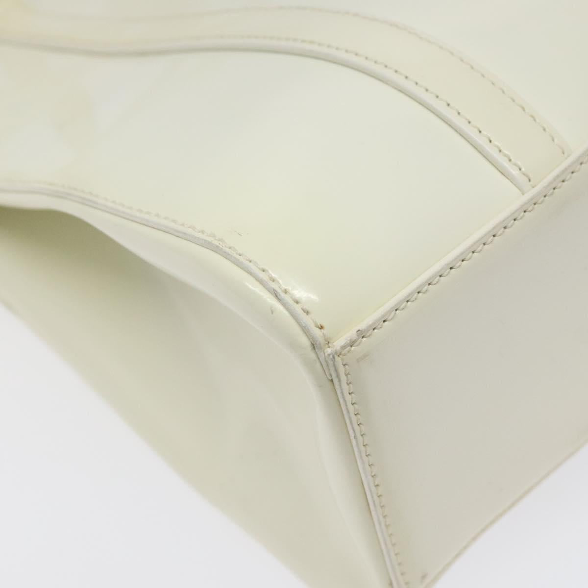 Prada White Patent Leather Handbag (Pre-Owned)