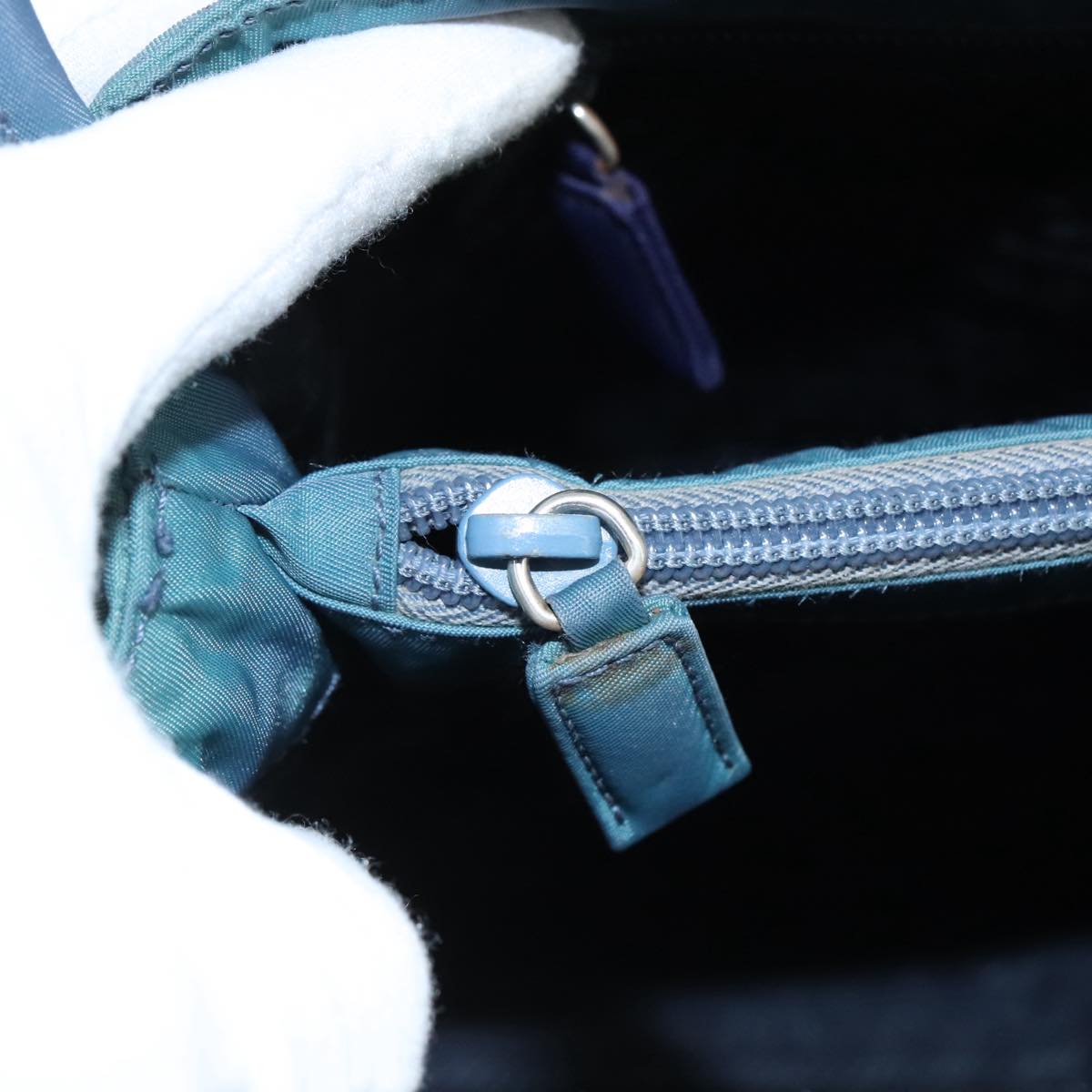 Prada Tessuto Blue Synthetic Tote Bag (Pre-Owned)