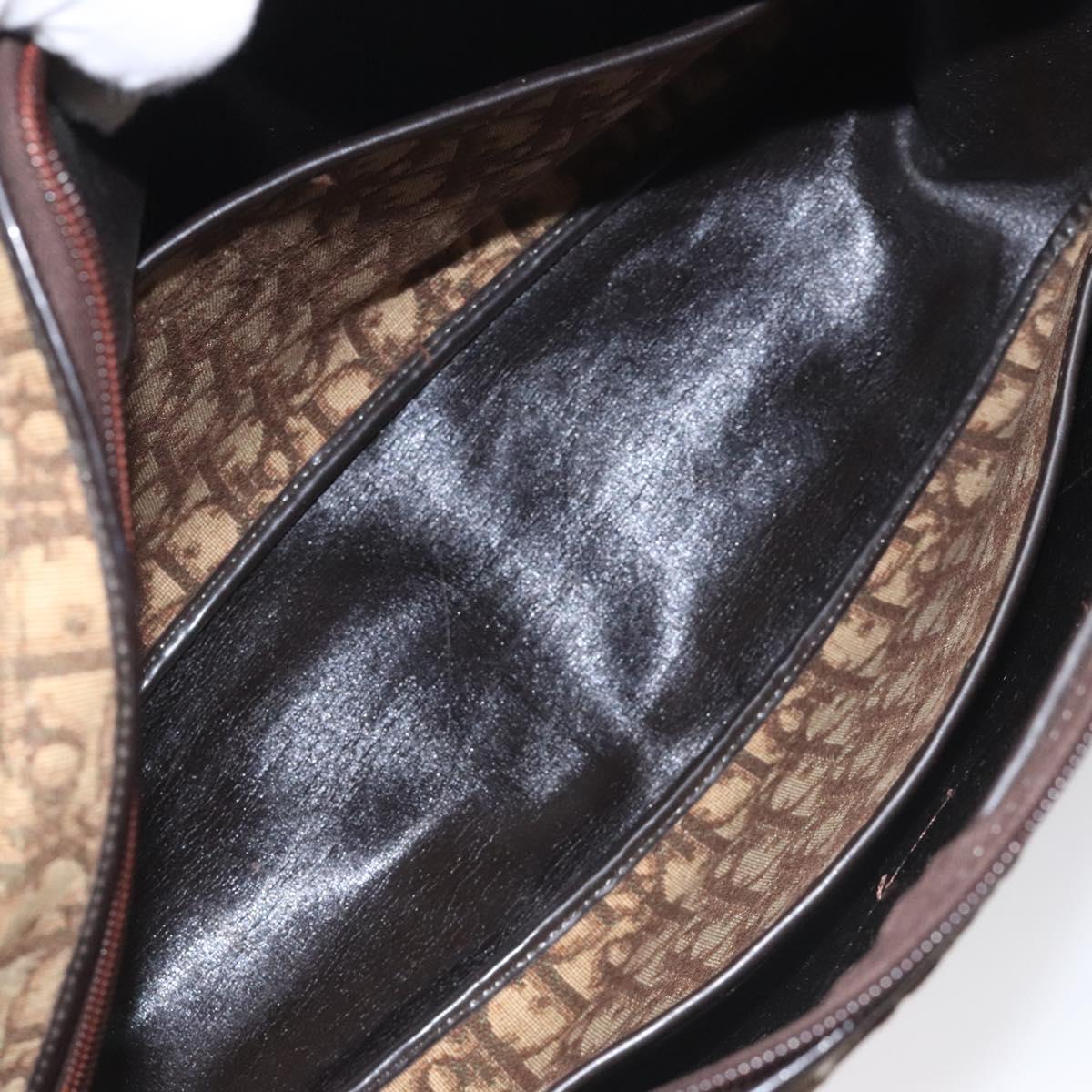 Dior Trotter Brown Canvas Handbag (Pre-Owned)