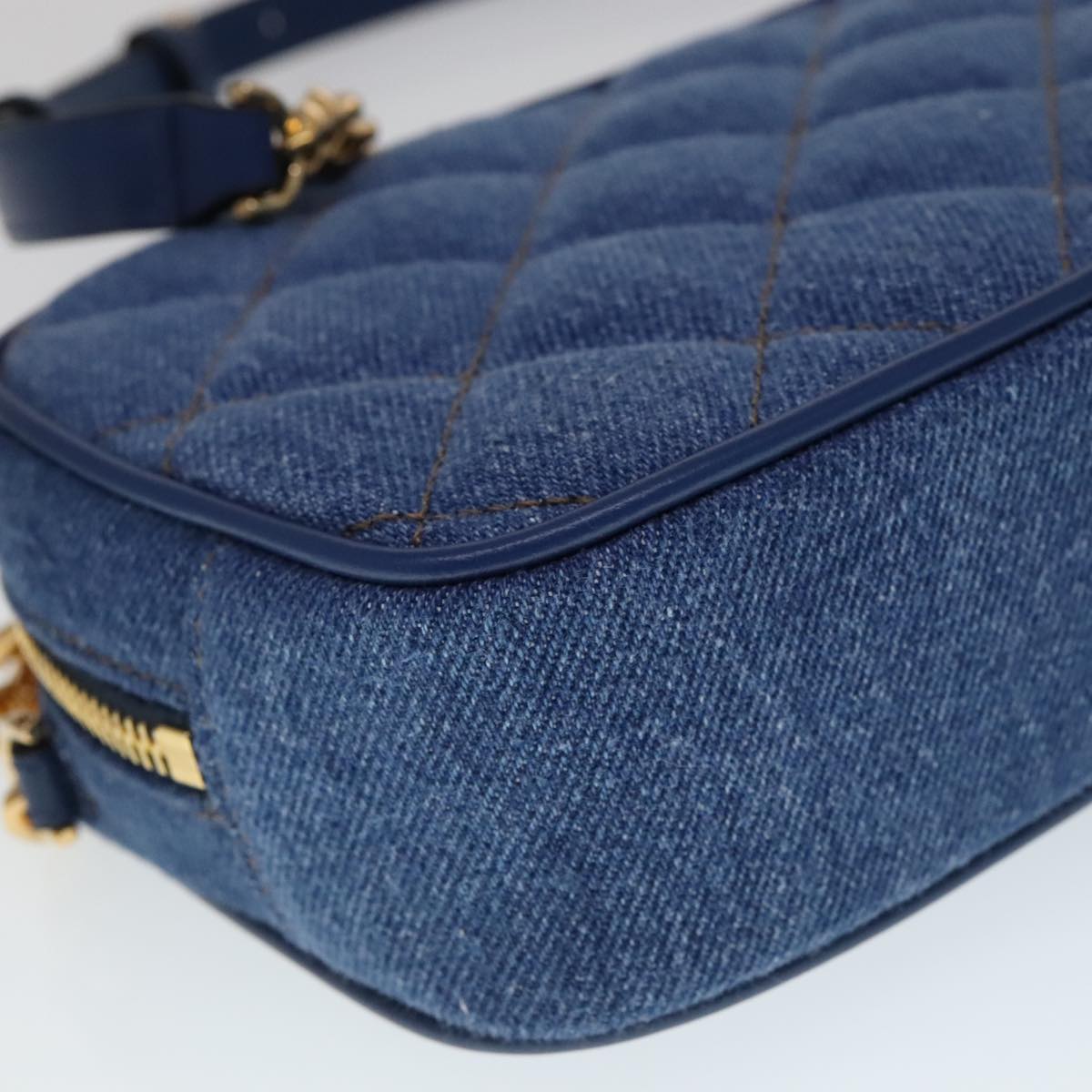 Versace Blue Denim - Jeans Shoulder Bag (Pre-Owned)