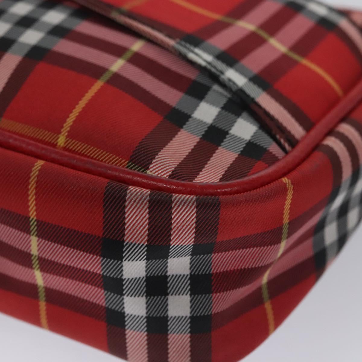 Burberry Nova Check Red Synthetic Shoulder Bag (Pre-Owned)