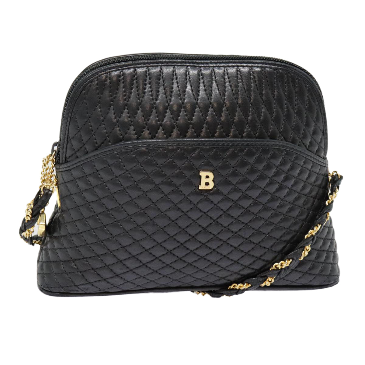 Bally Black Leather Shoulder Bag (Pre-Owned)