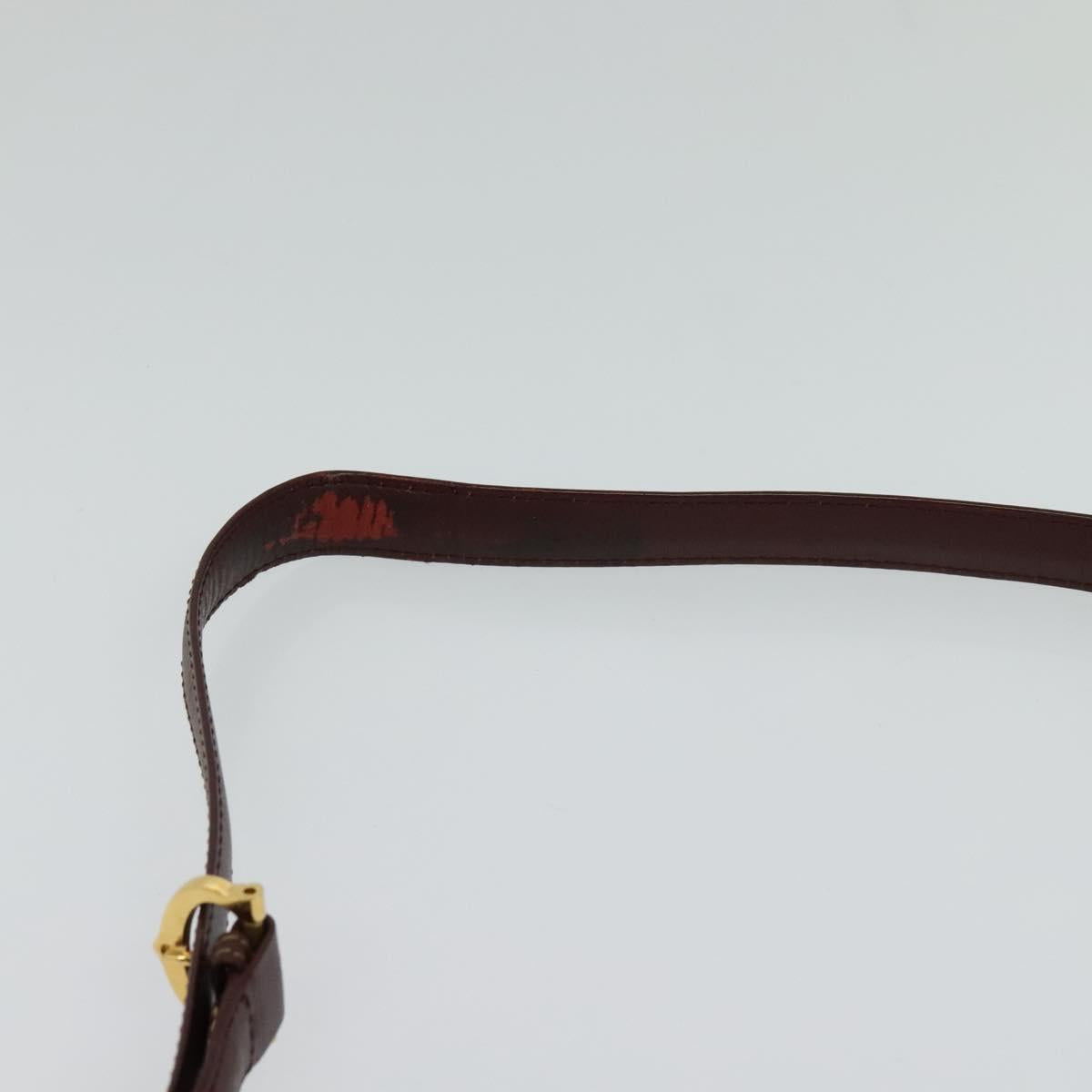 Cartier Must Line Burgundy Leather Shoulder Bag (Pre-Owned)