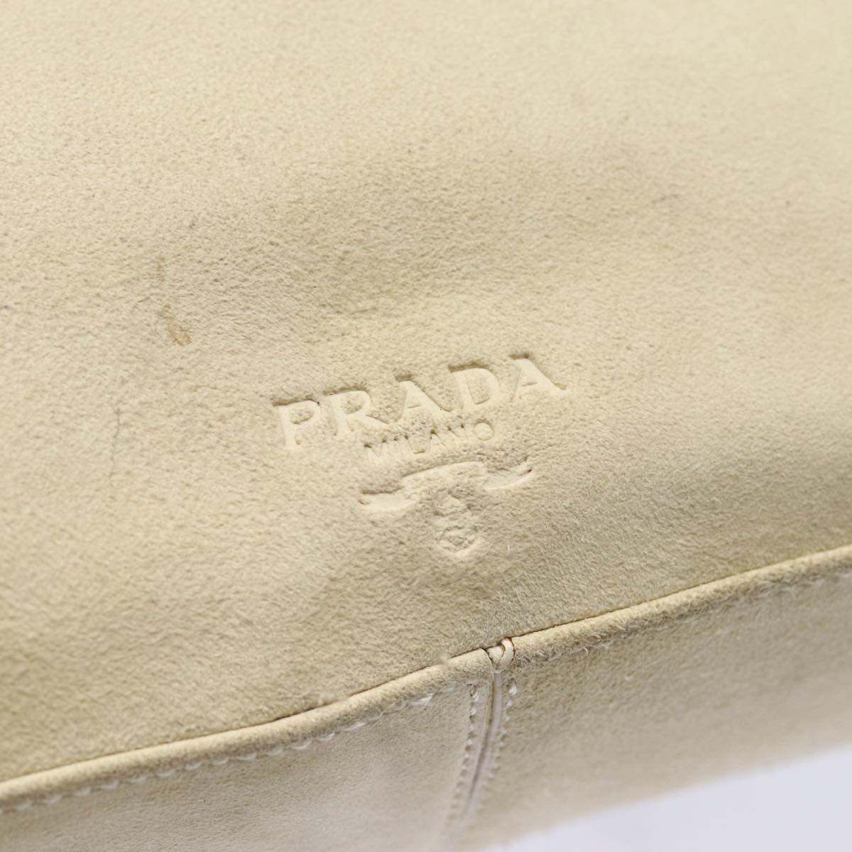 Prada Beige Suede Shoulder Bag (Pre-Owned)