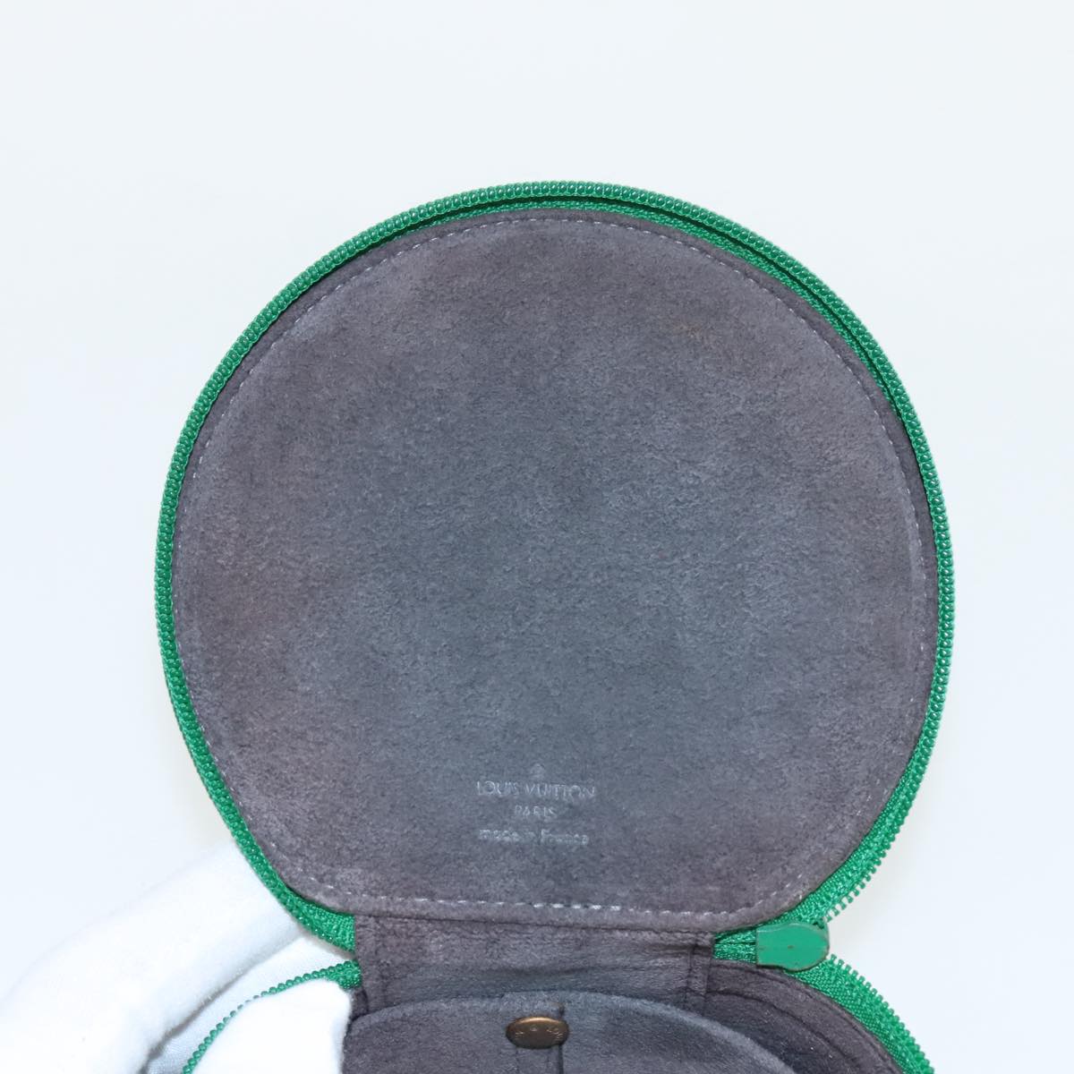 Louis Vuitton Ecrin Green Leather Clutch Bag (Pre-Owned)