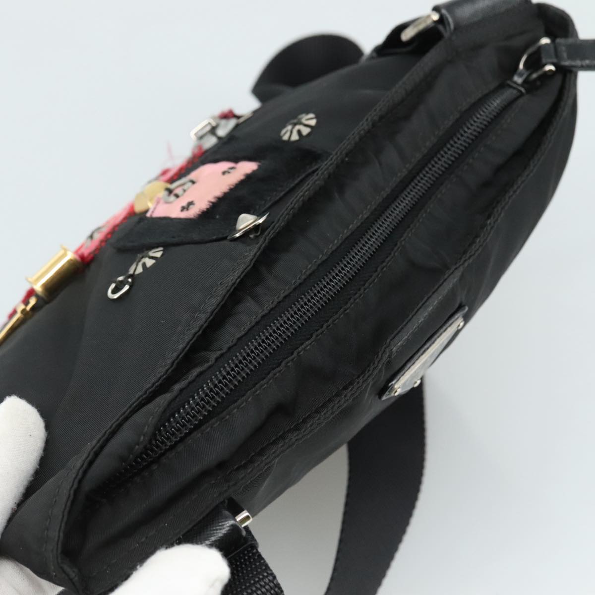 Prada Black Synthetic Shoulder Bag (Pre-Owned)