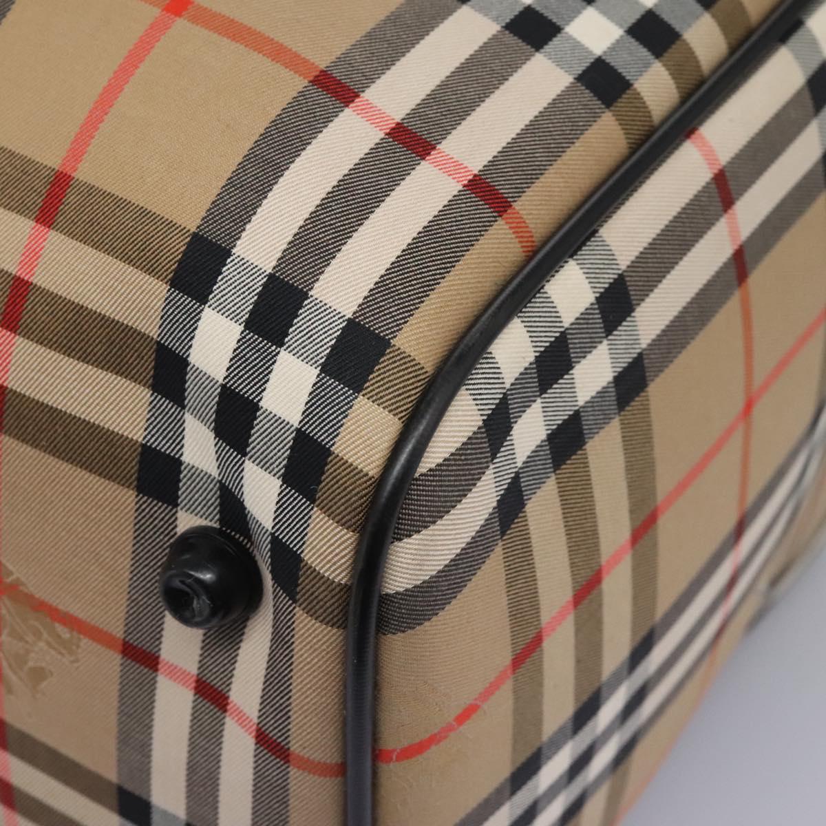 Burberry Nova Check Beige Canvas Travel Bag (Pre-Owned)
