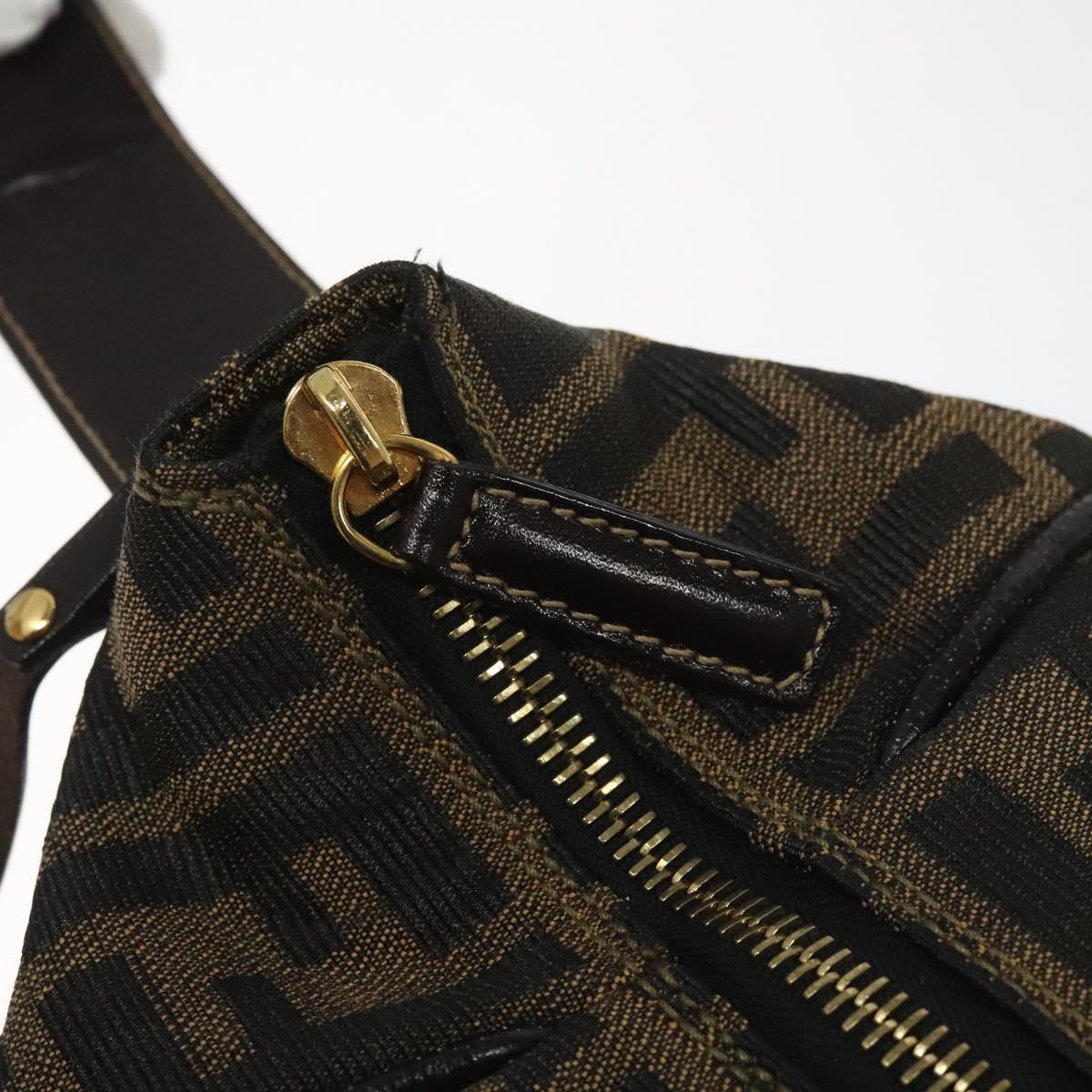 Fendi Zucca Brown Canvas Handbag (Pre-Owned)