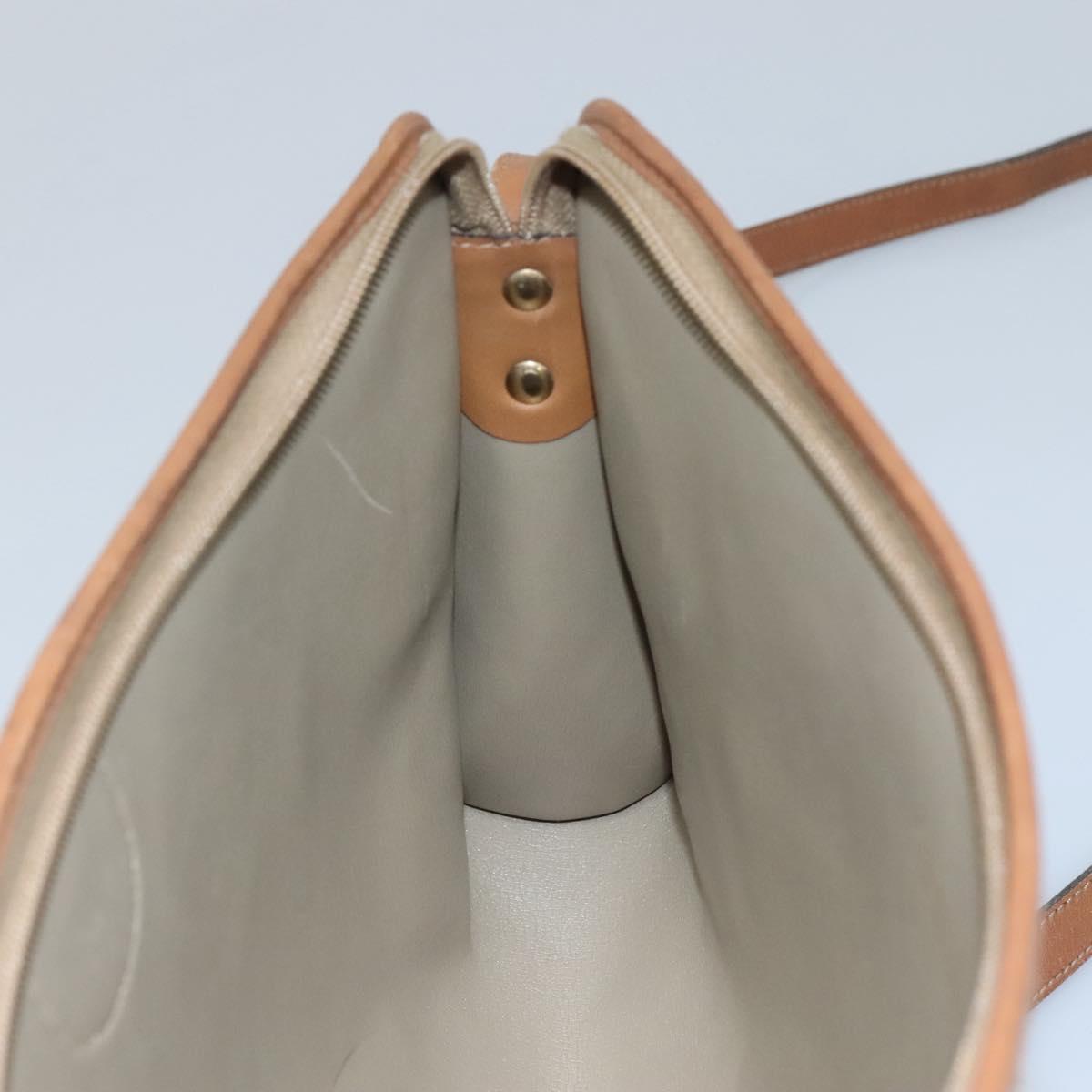 Dior Honeycomb Beige Canvas Shoulder Bag (Pre-Owned)