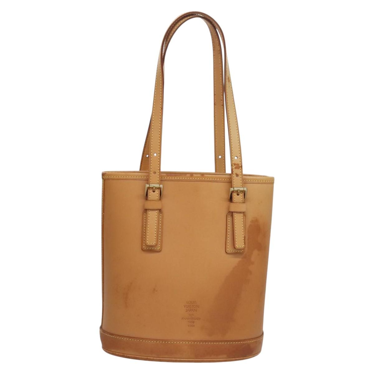 Louis Vuitton Bucket Beige Leather Tote Bag (Pre-Owned)