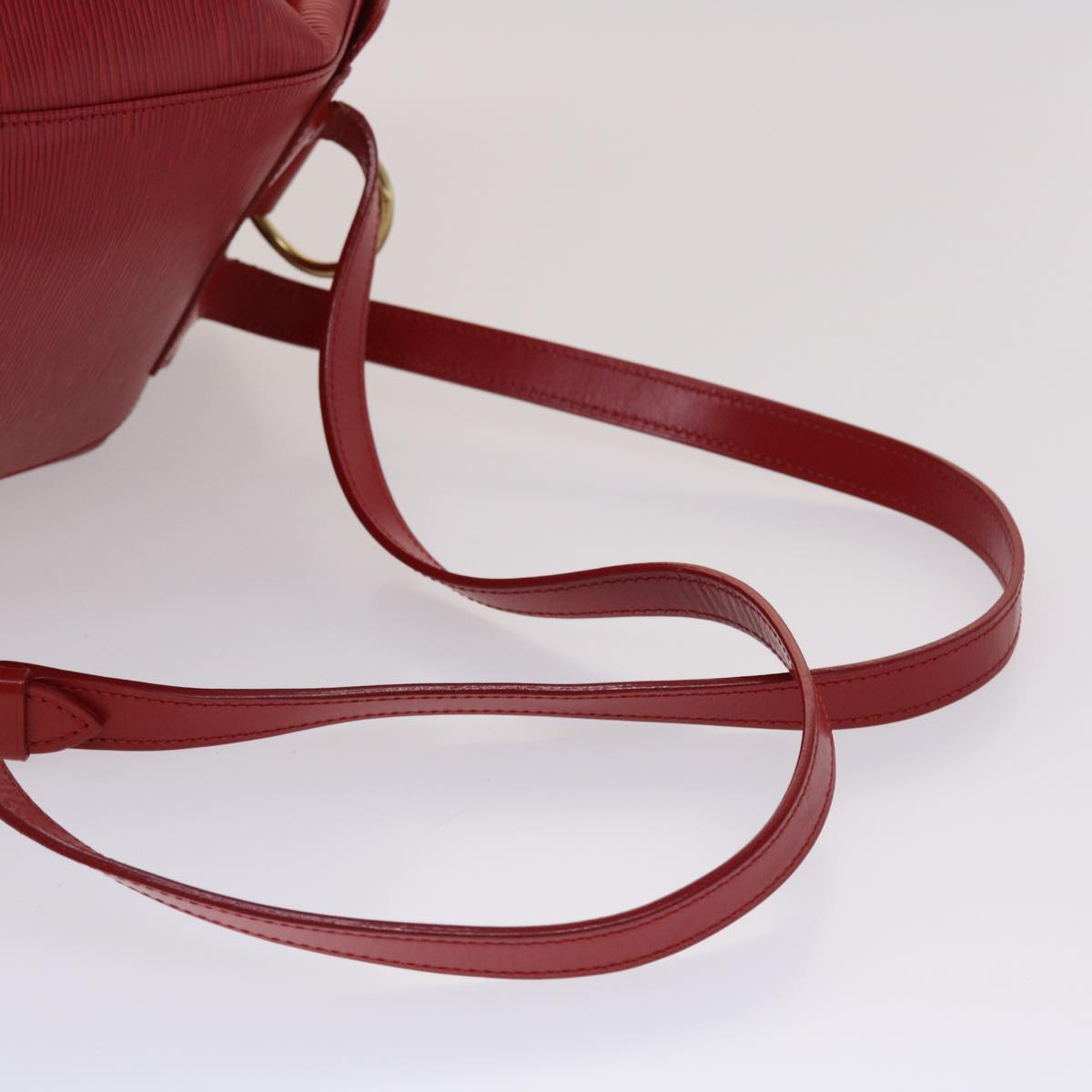 Louis Vuitton Montsouris Red Leather Backpack Bag (Pre-Owned)