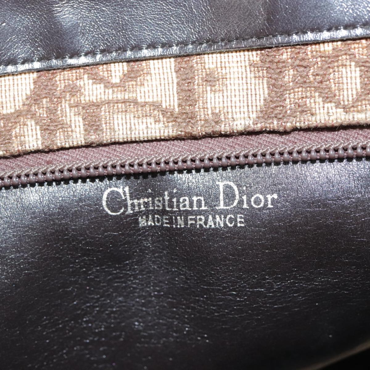 Dior Trotter Canvas Shoulder Bag Gold Canvas Shoulder Bag (Pre-Owned)