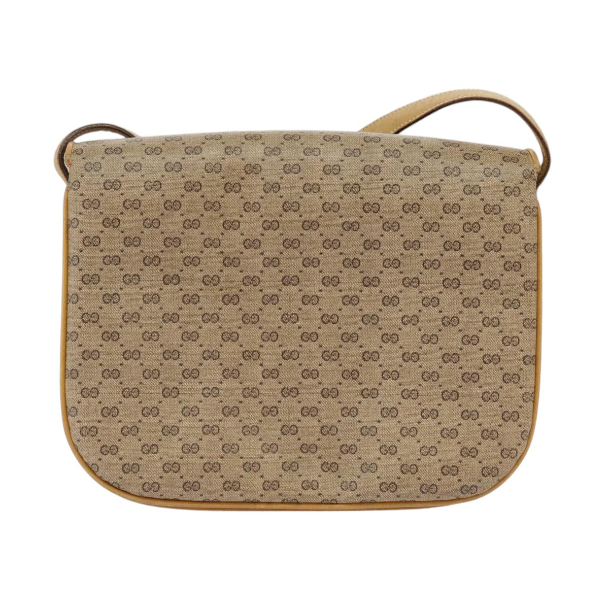 Gucci Micro Small Gg Canvas Beige Canvas Shoulder Bag (Pre-Owned)