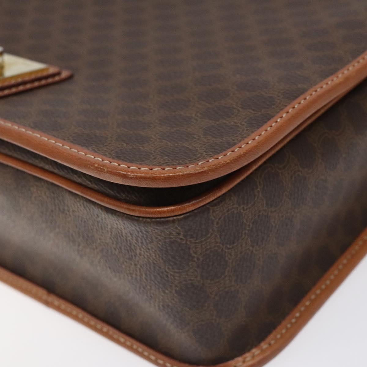 Céline Macadam Brown Canvas Shoulder Bag (Pre-Owned)