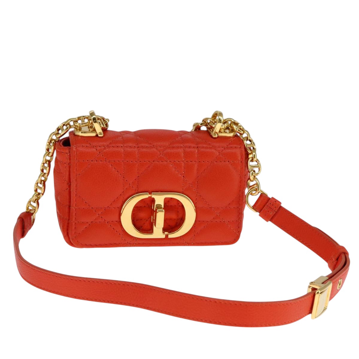 Dior Orange Leather Shoulder Bag (Pre-Owned)