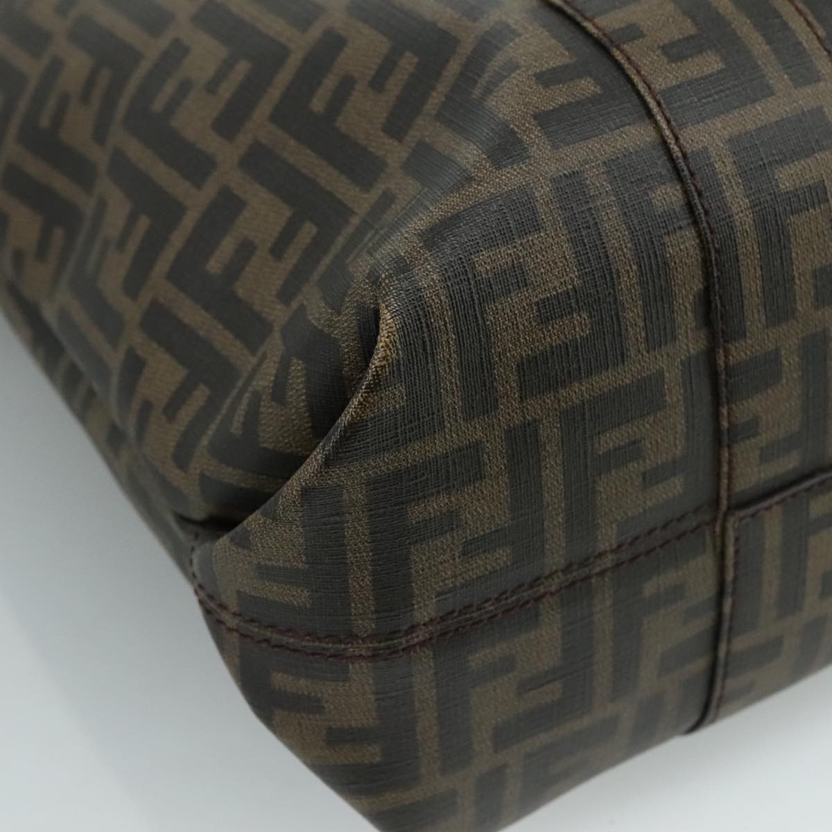 Fendi Zucca Brown Canvas Tote Bag (Pre-Owned)