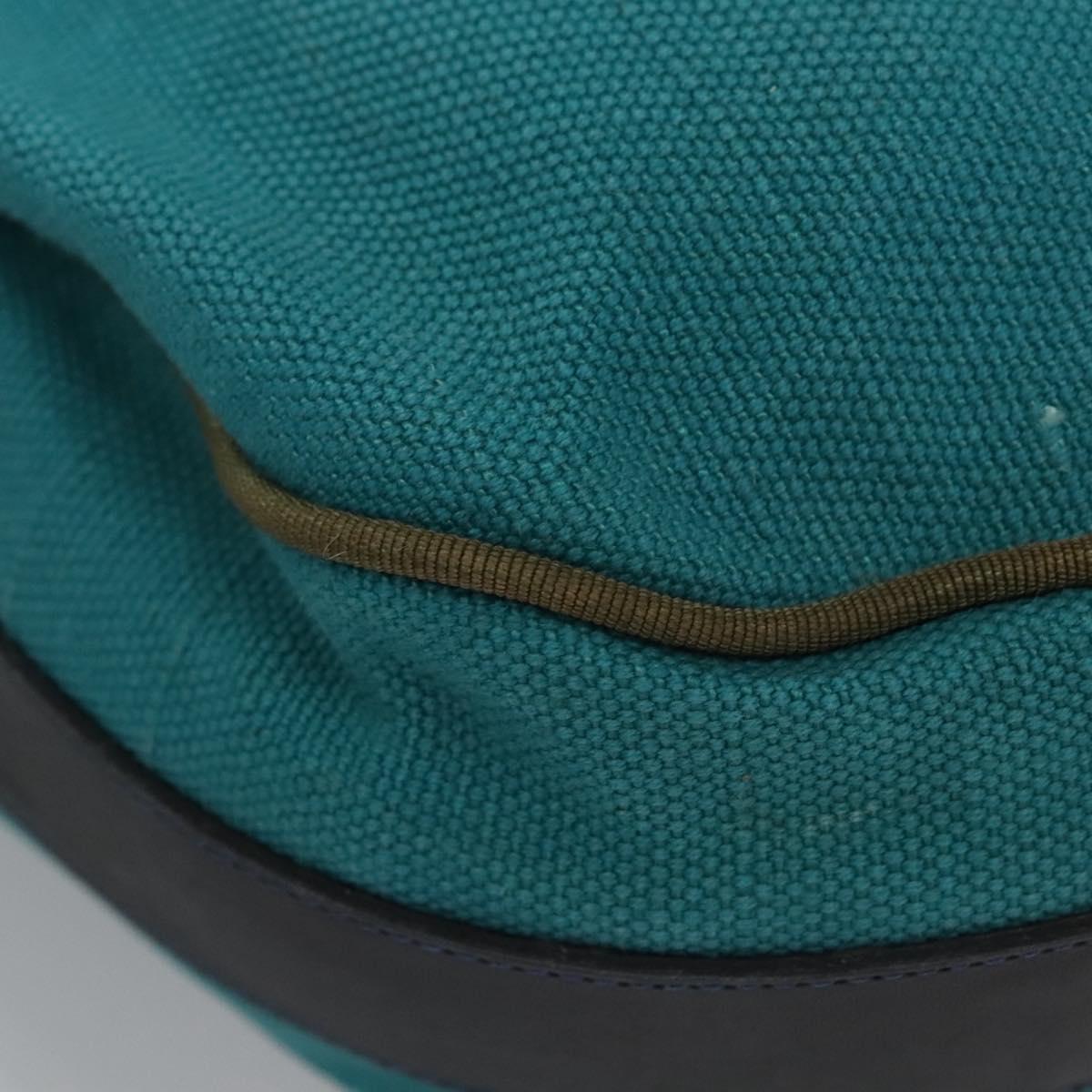 Bally Blue Canvas Handbag (Pre-Owned)