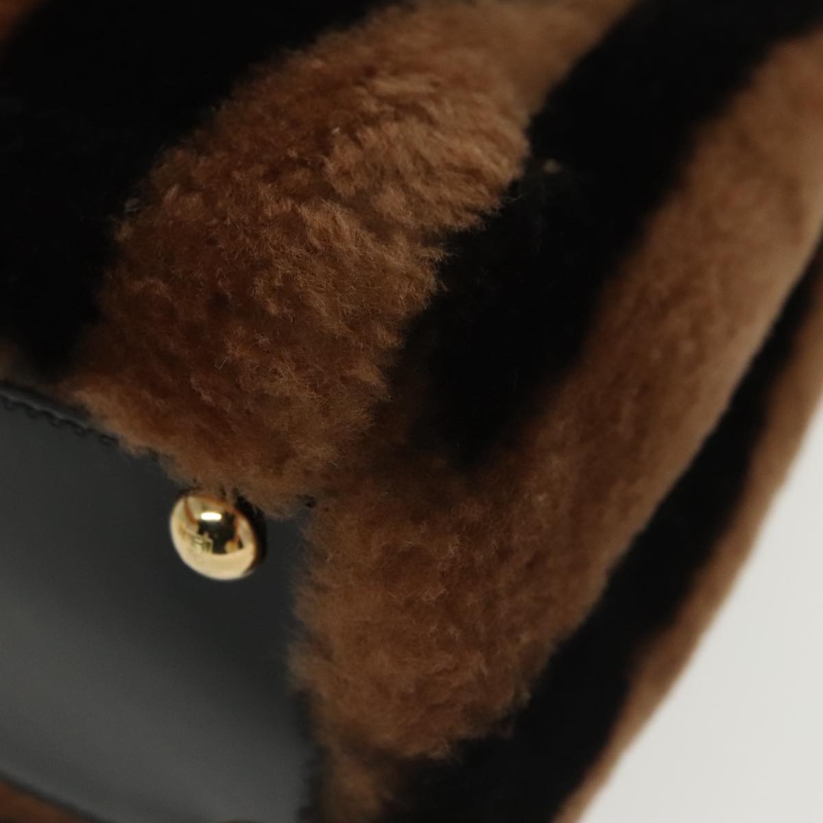 Fendi Peekaboo Brown Fur Handbag (Pre-Owned)