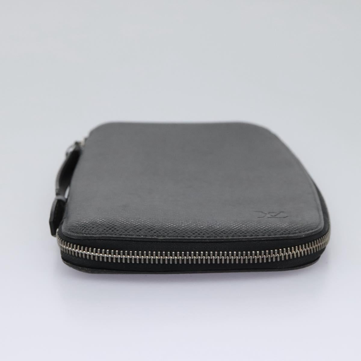 Louis Vuitton Taiga Black Leather Wallet (Pre-Owned)