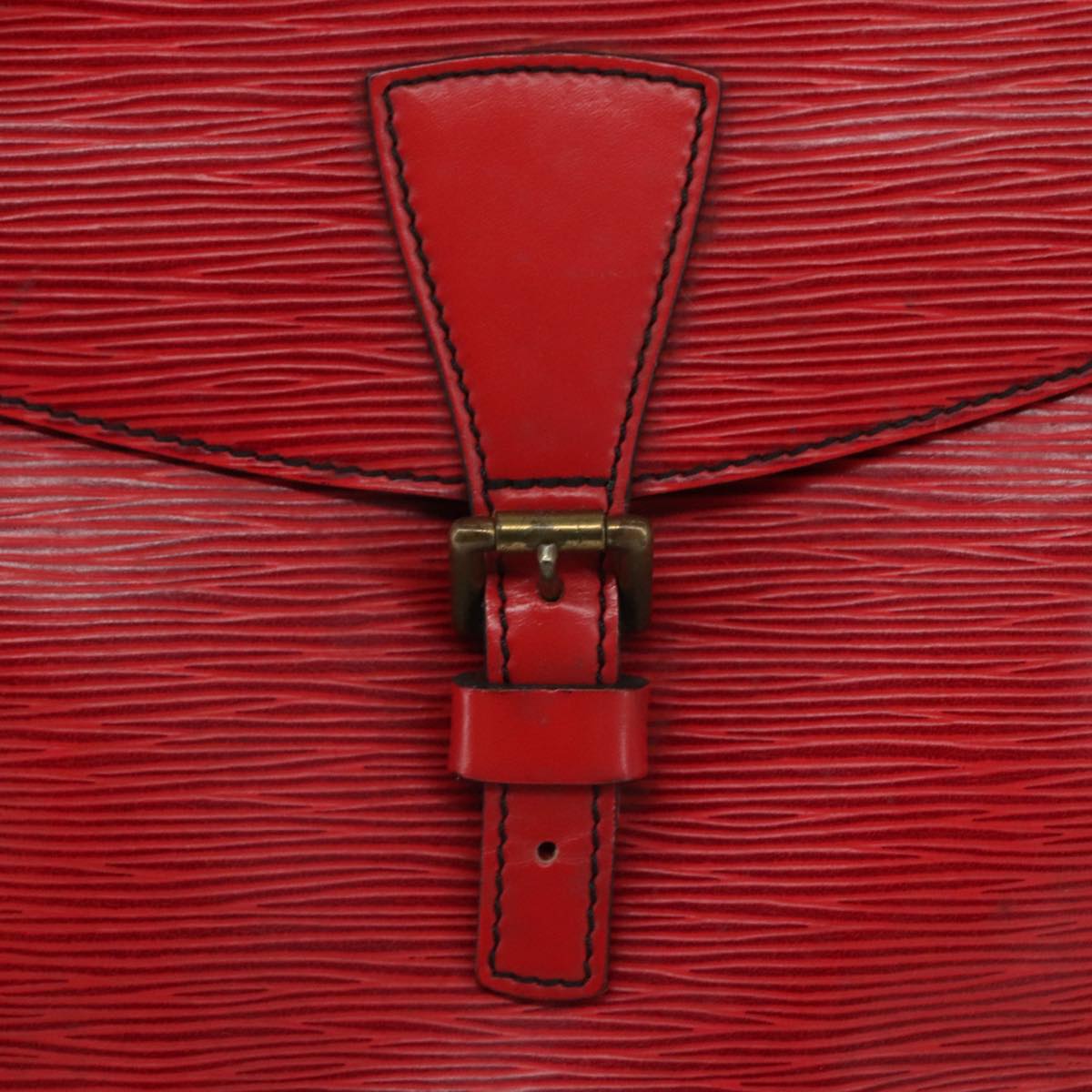 Louis Vuitton Jeune Fille Red Leather Shoulder Bag (Pre-Owned)