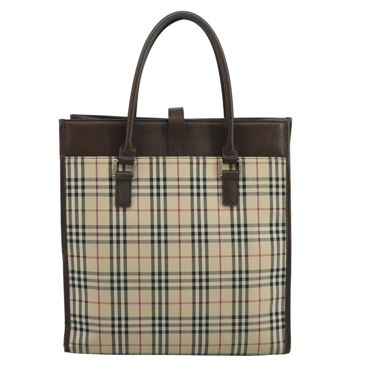 Burberry Nova Check Beige Canvas Tote Bag (Pre-Owned)