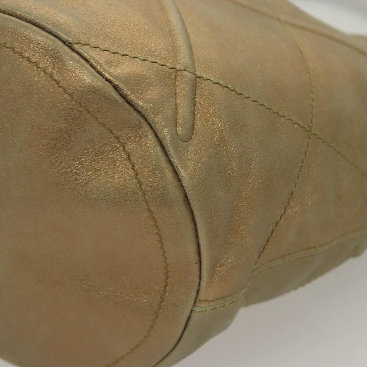 Salvatore Ferragamo Hobo Gold Suede Handbag (Pre-Owned)