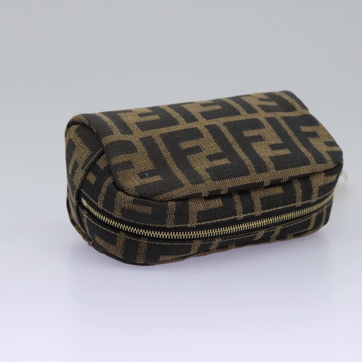 Fendi Zucca Brown Canvas Clutch Bag (Pre-Owned)
