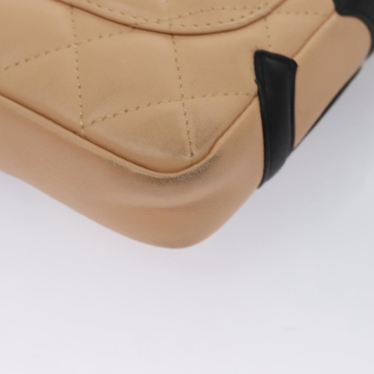 Chanel Cambon Line Beige Leather Shoulder Bag (Pre-Owned)
