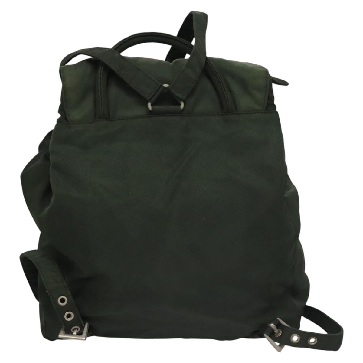 Prada Tessuto Khaki Canvas Backpack Bag (Pre-Owned)