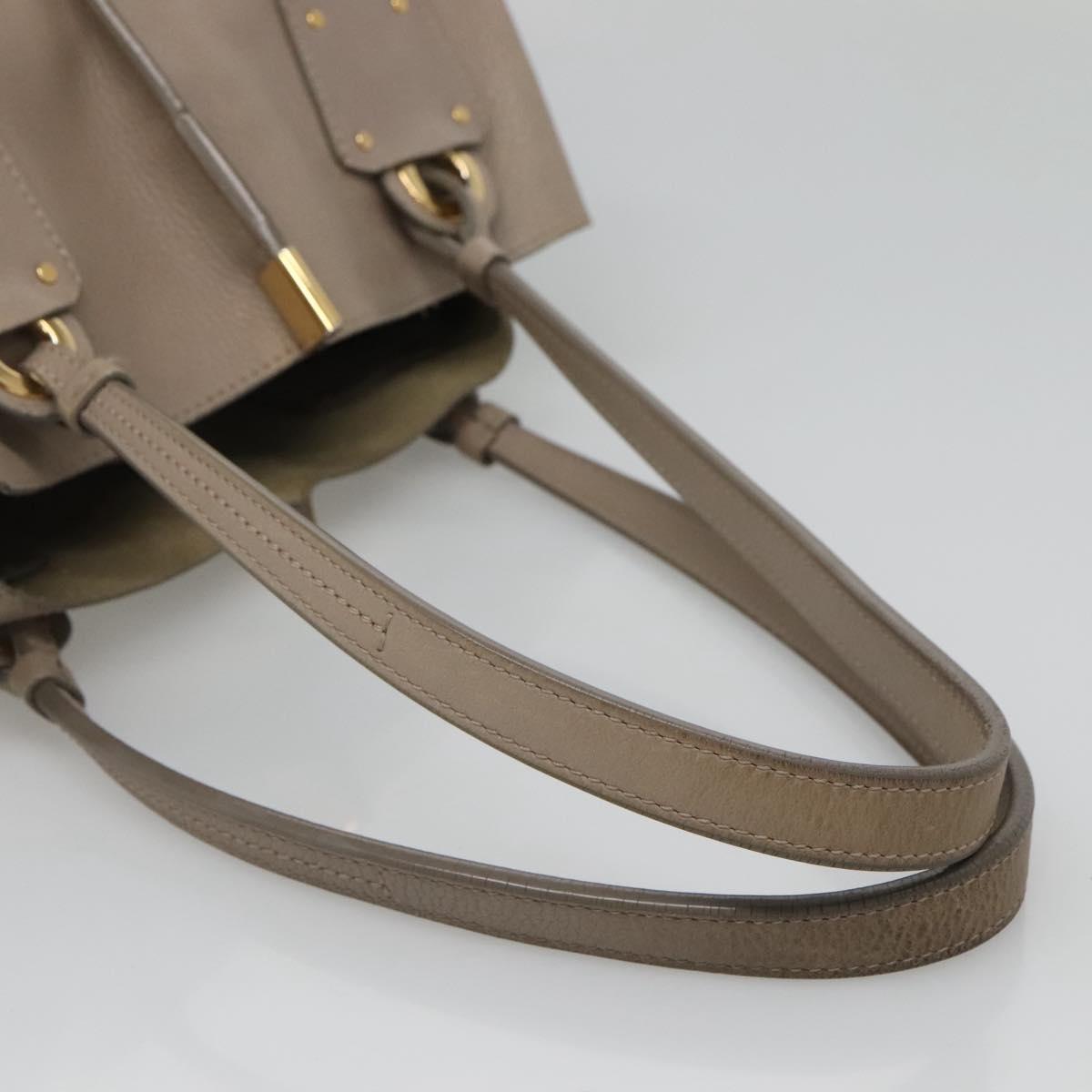 Chloé Vick Beige Leather Tote Bag (Pre-Owned)