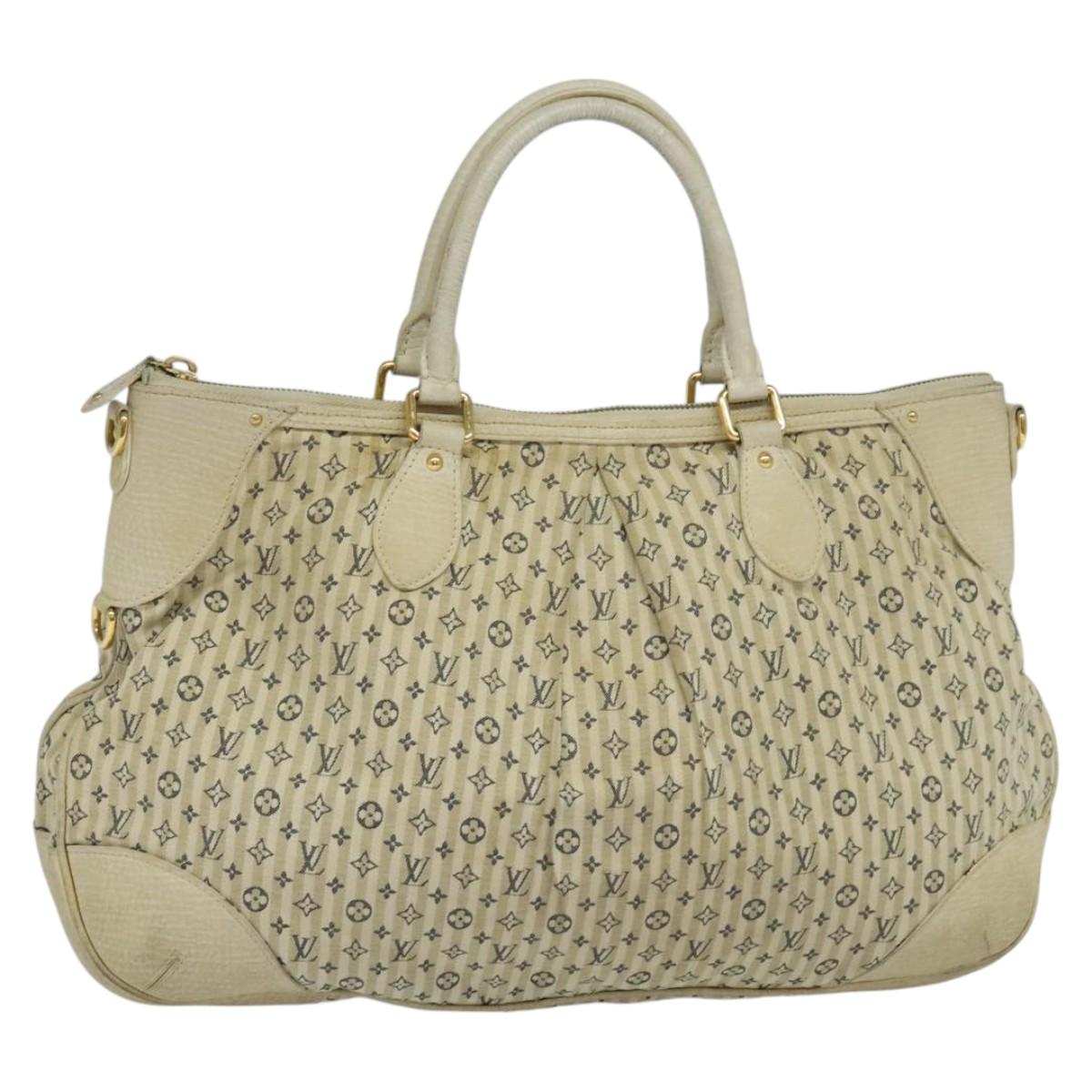 Louis Vuitton Marina Gm Blue Canvas Handbag (Pre-Owned)