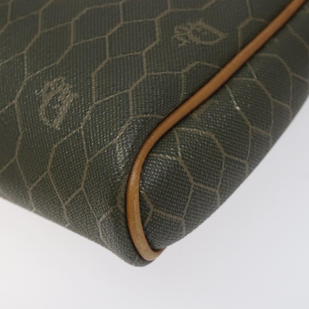 Dior Honeycomb Green Canvas Shoulder Bag (Pre-Owned)